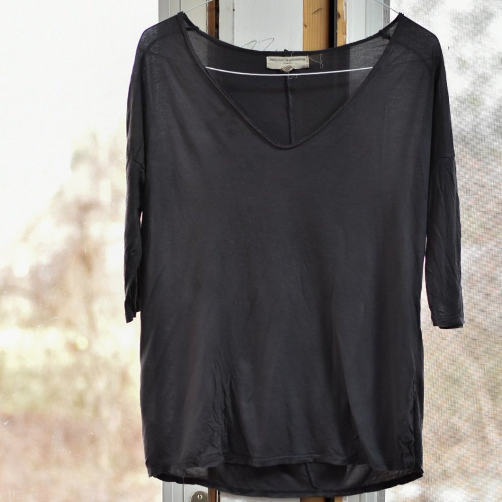 Urban Outfitters V-neck dark grey tee